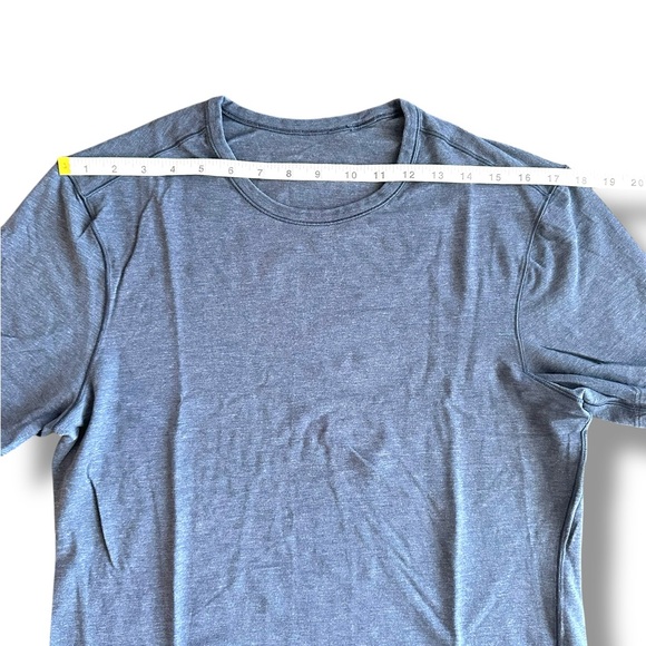 Lululemon the Fundamental Shirt Short Sleeve Men’s Blue Gym Running Athletic Tee - Picture 6 of 10